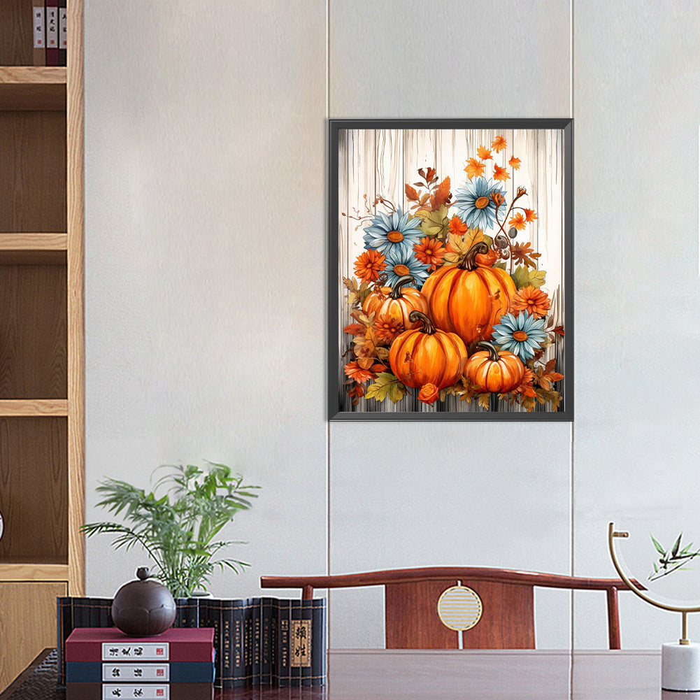 Pumpkin - Full Round Drill Diamond Painting 40*50CM