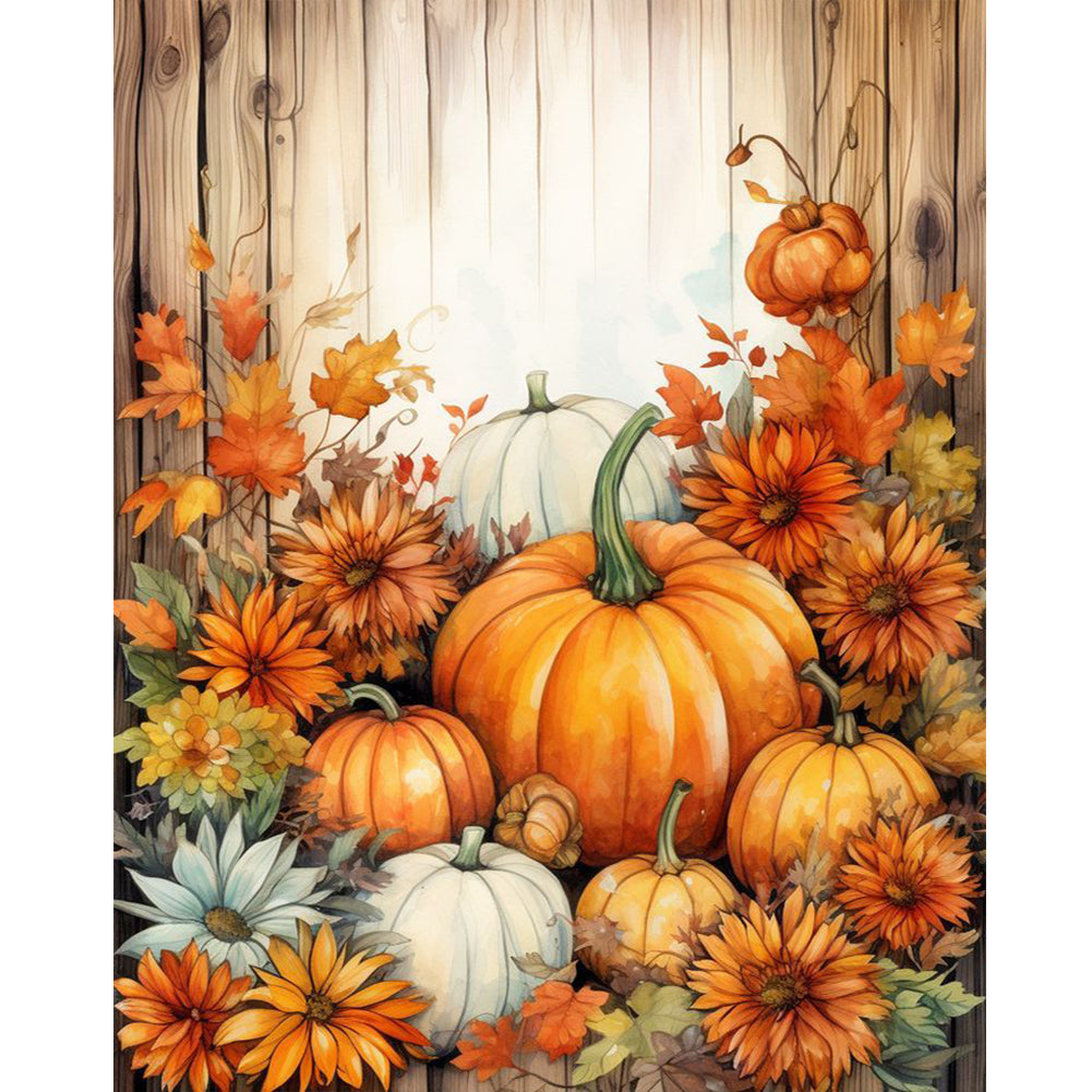 Pumpkin - Full Round Drill Diamond Painting 40*50CM