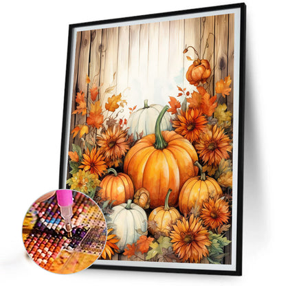 Pumpkin - Full Round Drill Diamond Painting 40*50CM