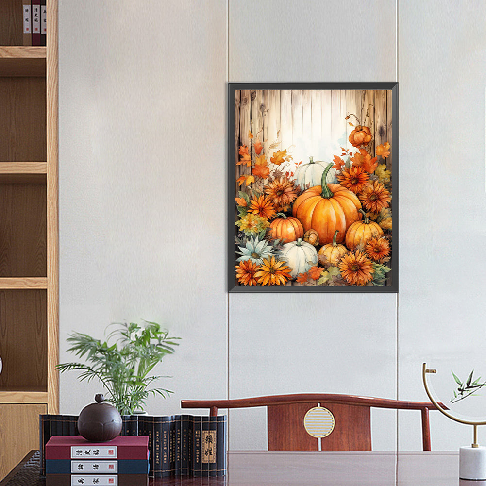 Pumpkin - Full Round Drill Diamond Painting 40*50CM