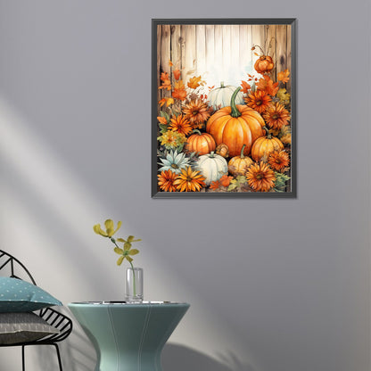 Pumpkin - Full Round Drill Diamond Painting 40*50CM