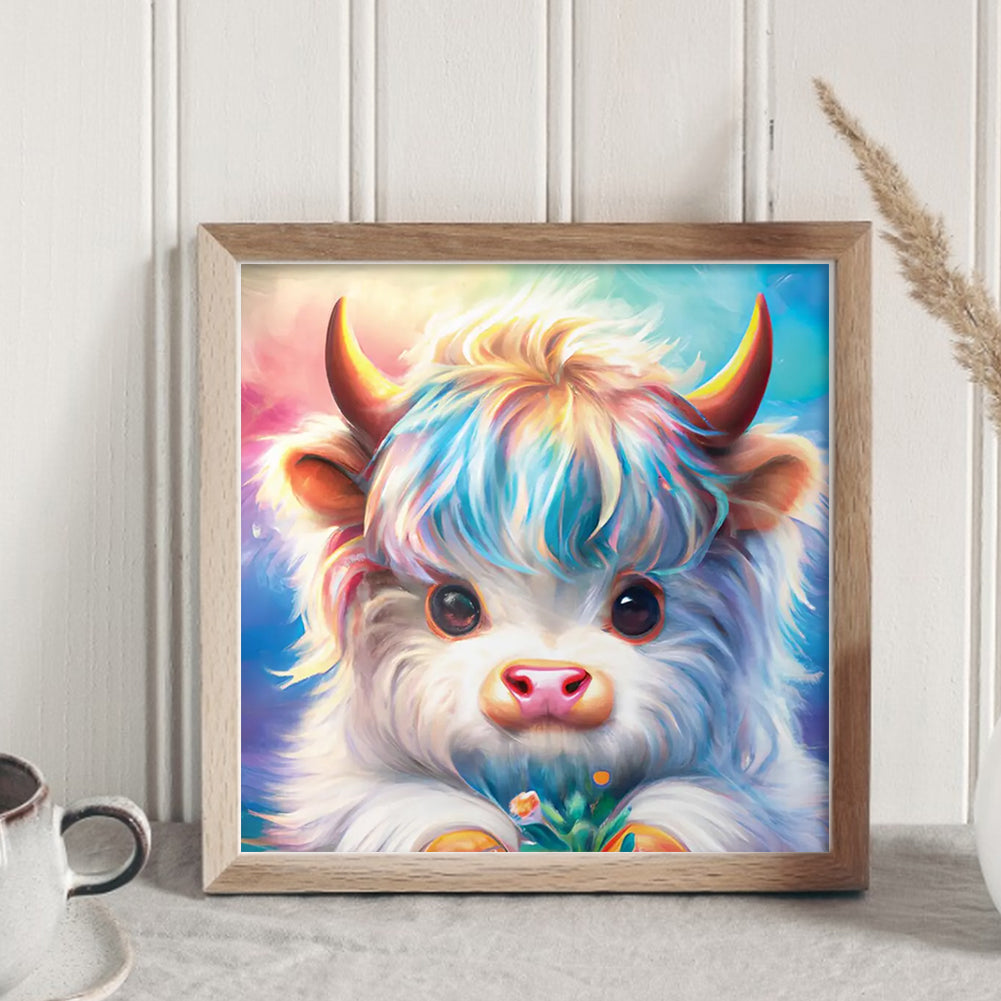 Cartoon Cow - 11CT Stamped Cross Stitch 40*40CM