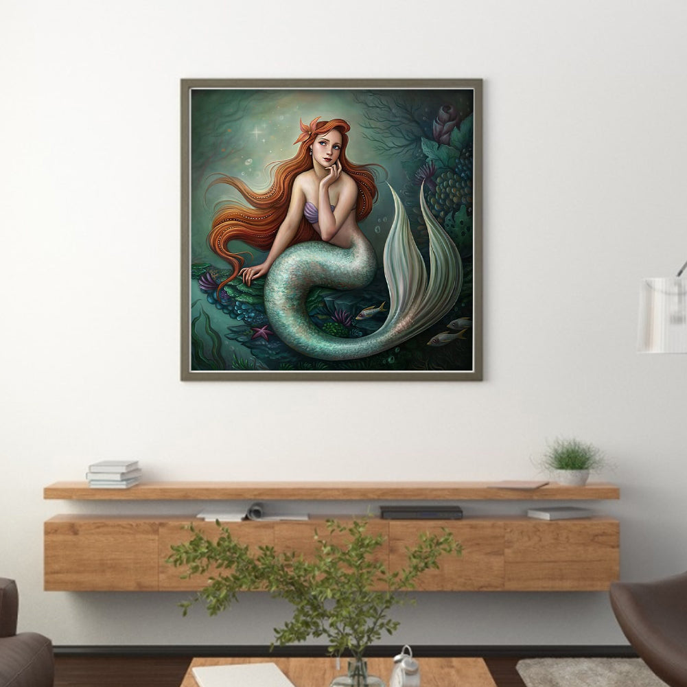 Mermaid - 11CT Stamped Cross Stitch 40*40CM