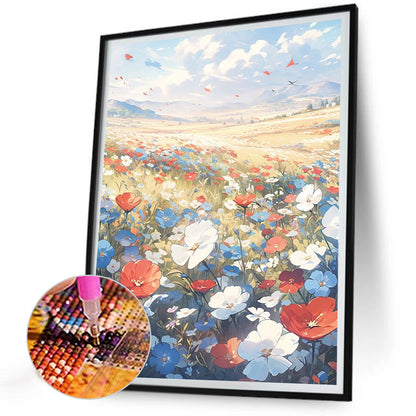 Brilliant Sea Of Flowers - Full Round Drill Diamond Painting 30*40CM