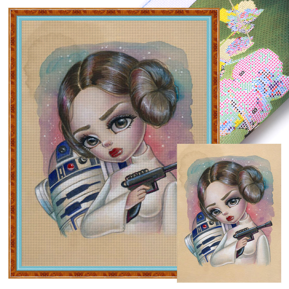 Star Wars-Princess Leia - 11CT Stamped Cross Stitch 40*53CM