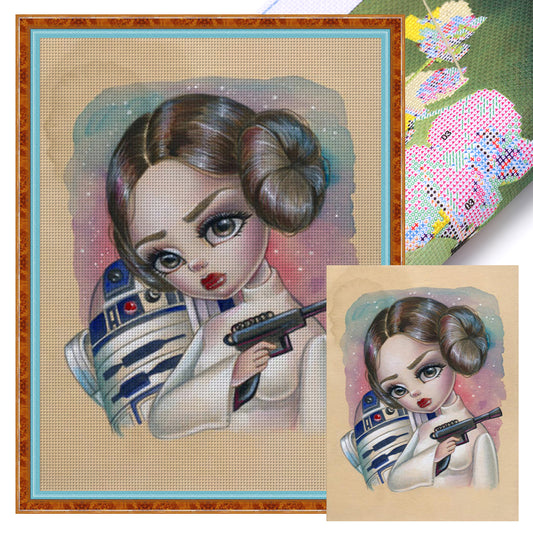 Star Wars-Princess Leia - 11CT Stamped Cross Stitch 40*53CM