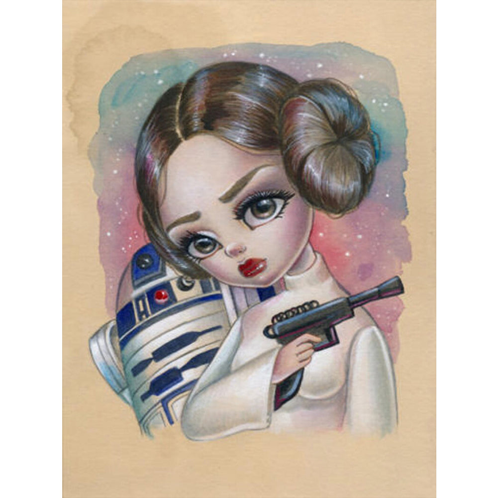 Star Wars-Princess Leia - 11CT Stamped Cross Stitch 40*53CM