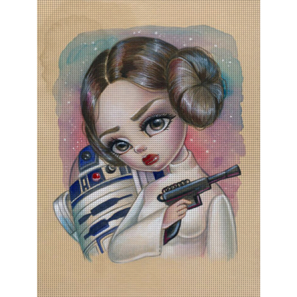 Star Wars-Princess Leia - 11CT Stamped Cross Stitch 40*53CM