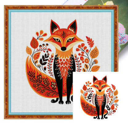 Fox - 11CT Stamped Cross Stitch 50*50CM