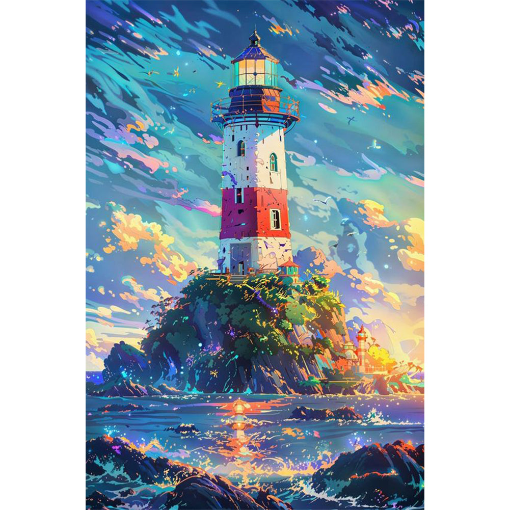 Seaside Lighthouse - 11CT Stamped Cross Stitch 50*75CM