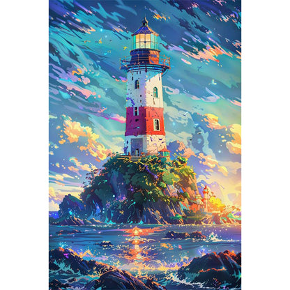 Seaside Lighthouse - 11CT Stamped Cross Stitch 50*75CM