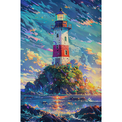 Seaside Lighthouse - 11CT Stamped Cross Stitch 50*75CM