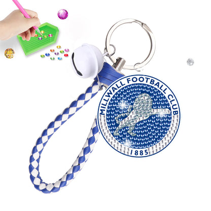 Double Sided Rhinestone Painting Keychain Pendant for Kid Adult (Millwall F.C.)