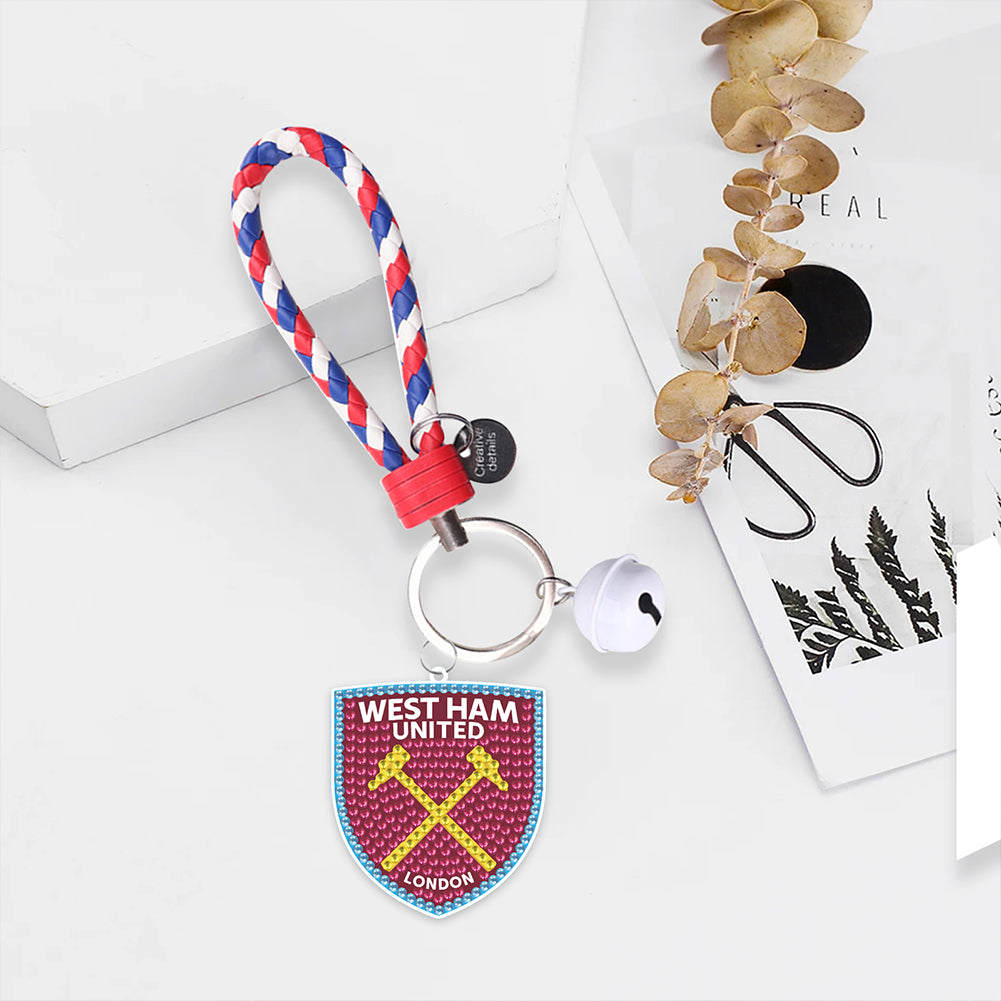 Double Sided Rhinestone Painting Keychain Pendant (West Ham United Women s F.C.)