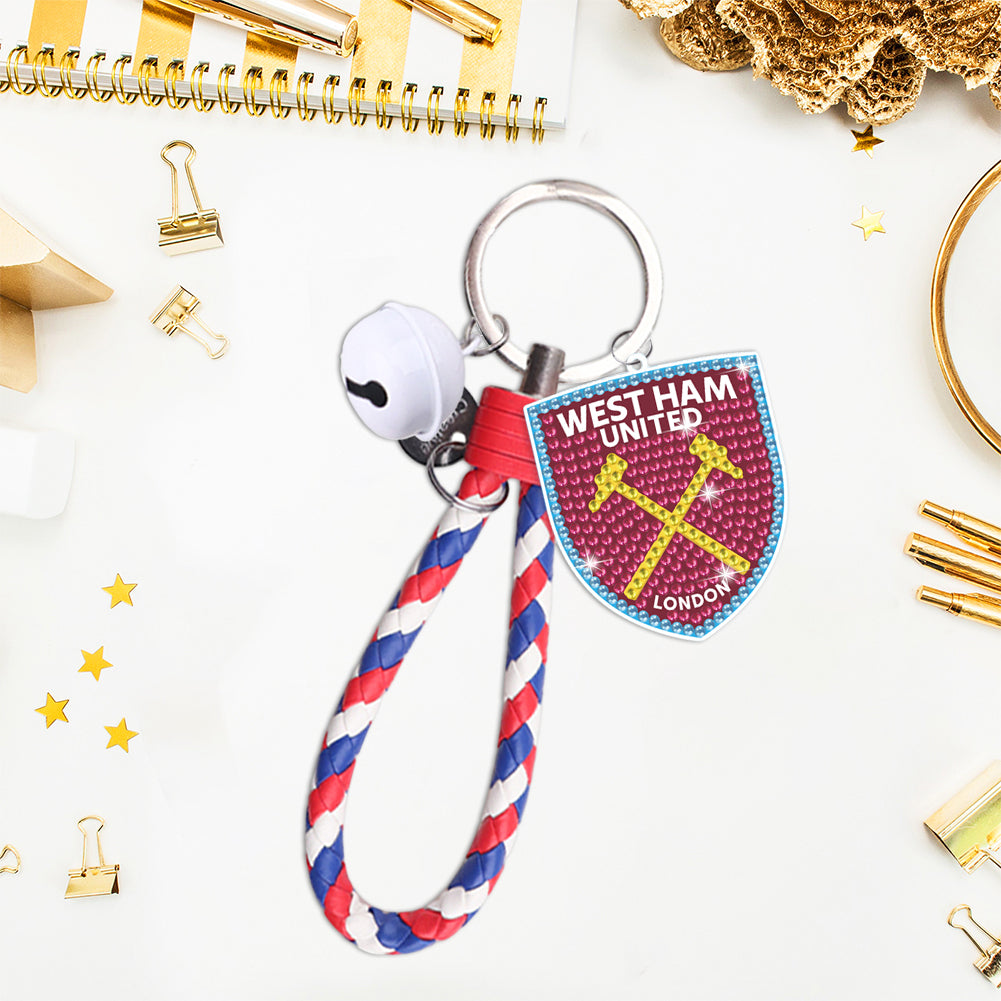 Double Sided Rhinestone Painting Keychain Pendant (West Ham United Women s F.C.)