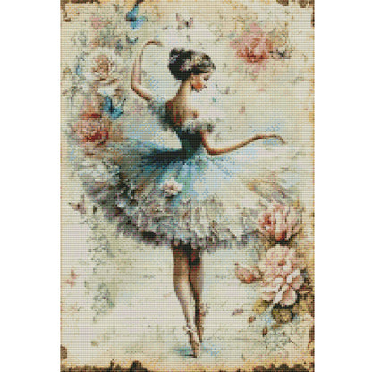 Retro Poster - Ballet Girl - 11CT Stamped Cross Stitch 40*60CM