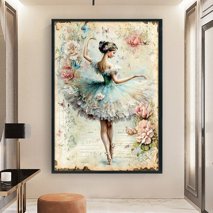 Retro Poster - Ballet Girl - 11CT Stamped Cross Stitch 40*60CM