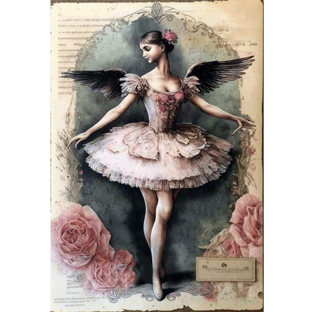 Retro Poster - Ballet Girl - 11CT Stamped Cross Stitch 40*60CM