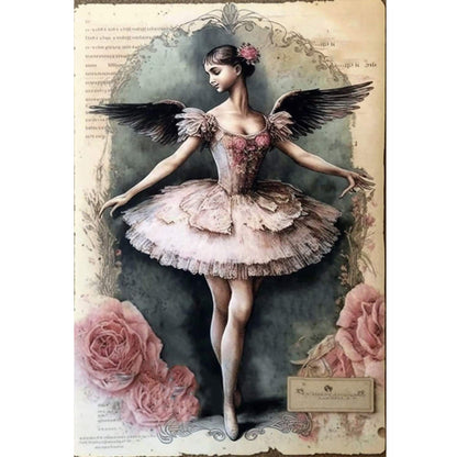 Retro Poster - Ballet Girl - 11CT Stamped Cross Stitch 40*60CM