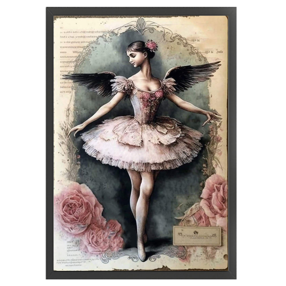 Retro Poster - Ballet Girl - 11CT Stamped Cross Stitch 40*60CM
