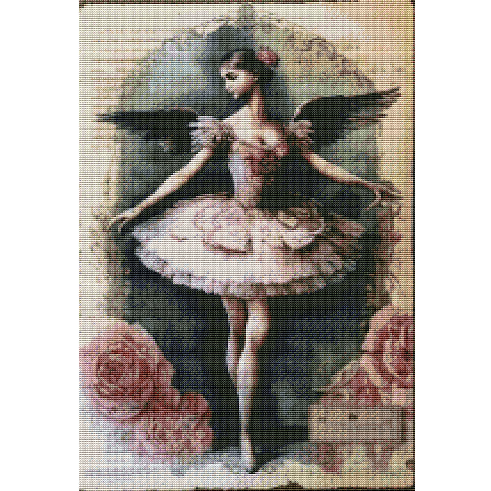Retro Poster - Ballet Girl - 11CT Stamped Cross Stitch 40*60CM