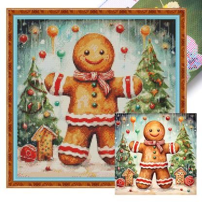 Christmas Tree Gingerbread - 11CT Stamped Cross Stitch 40*40CM