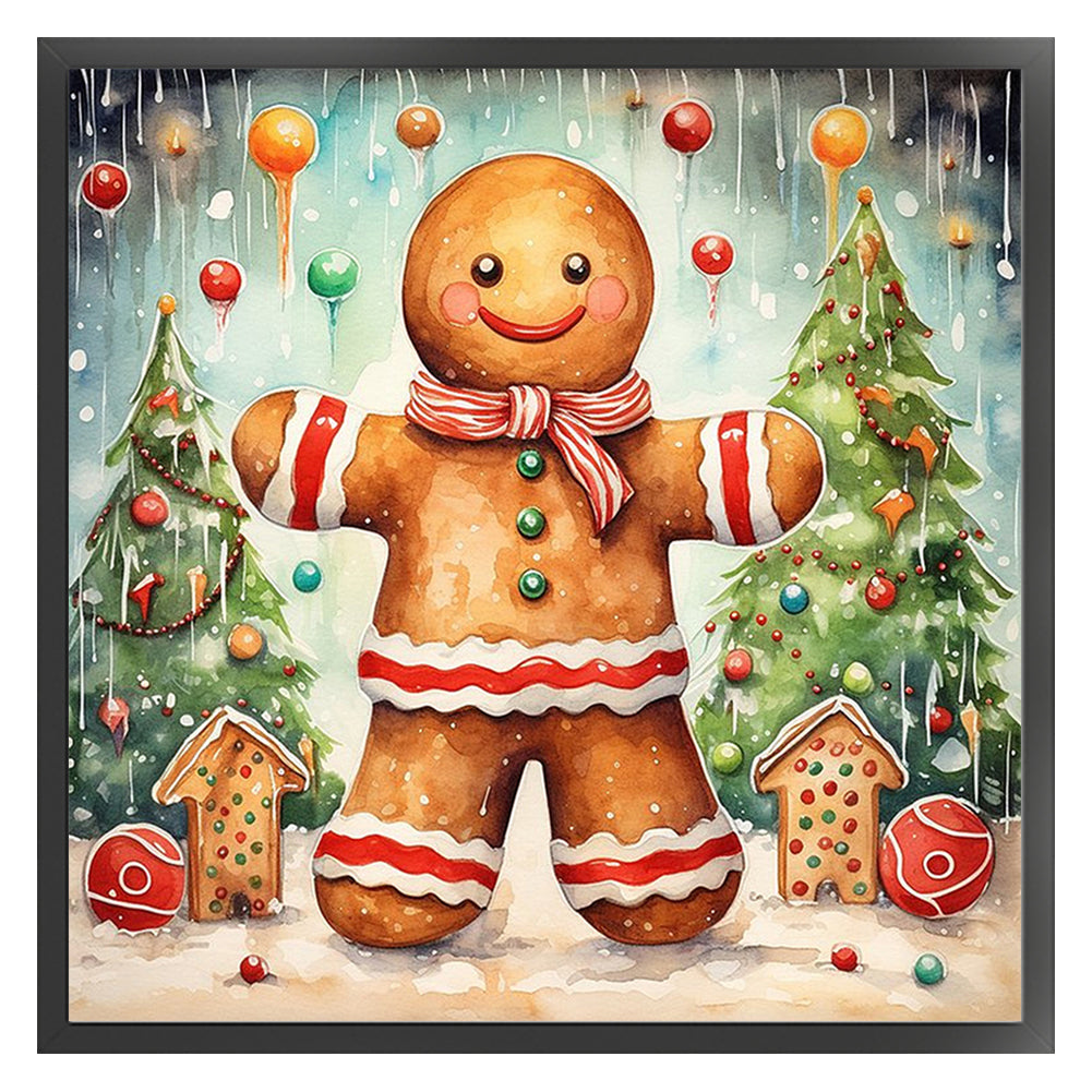 Christmas Tree Gingerbread - 11CT Stamped Cross Stitch 40*40CM