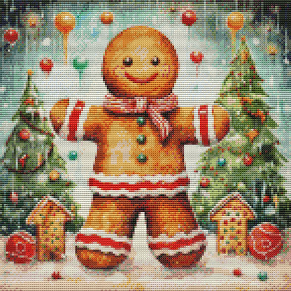 Christmas Tree Gingerbread - 11CT Stamped Cross Stitch 40*40CM