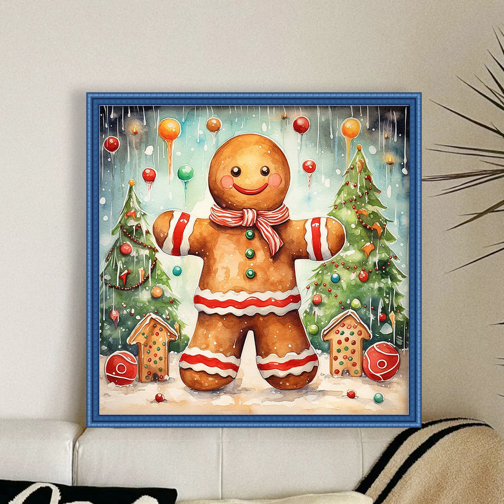 Christmas Tree Gingerbread - 11CT Stamped Cross Stitch 40*40CM