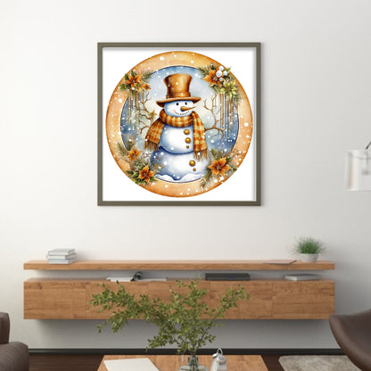 Snowman - 18CT Stamped Cross Stitch 30*30CM