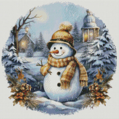 Snowman - 18CT Stamped Cross Stitch 30*30CM