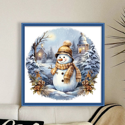 Snowman - 18CT Stamped Cross Stitch 30*30CM