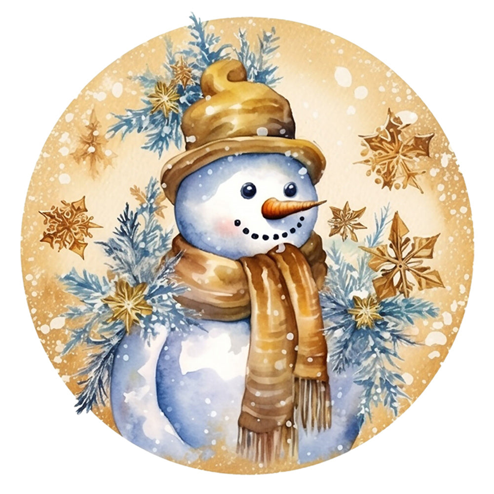 Snowman - 18CT Stamped Cross Stitch 30*30CM