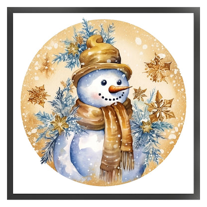 Snowman - 18CT Stamped Cross Stitch 30*30CM