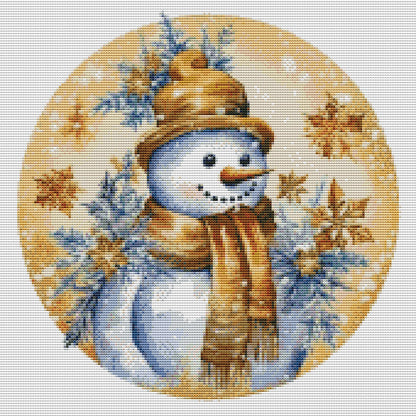 Snowman - 18CT Stamped Cross Stitch 30*30CM