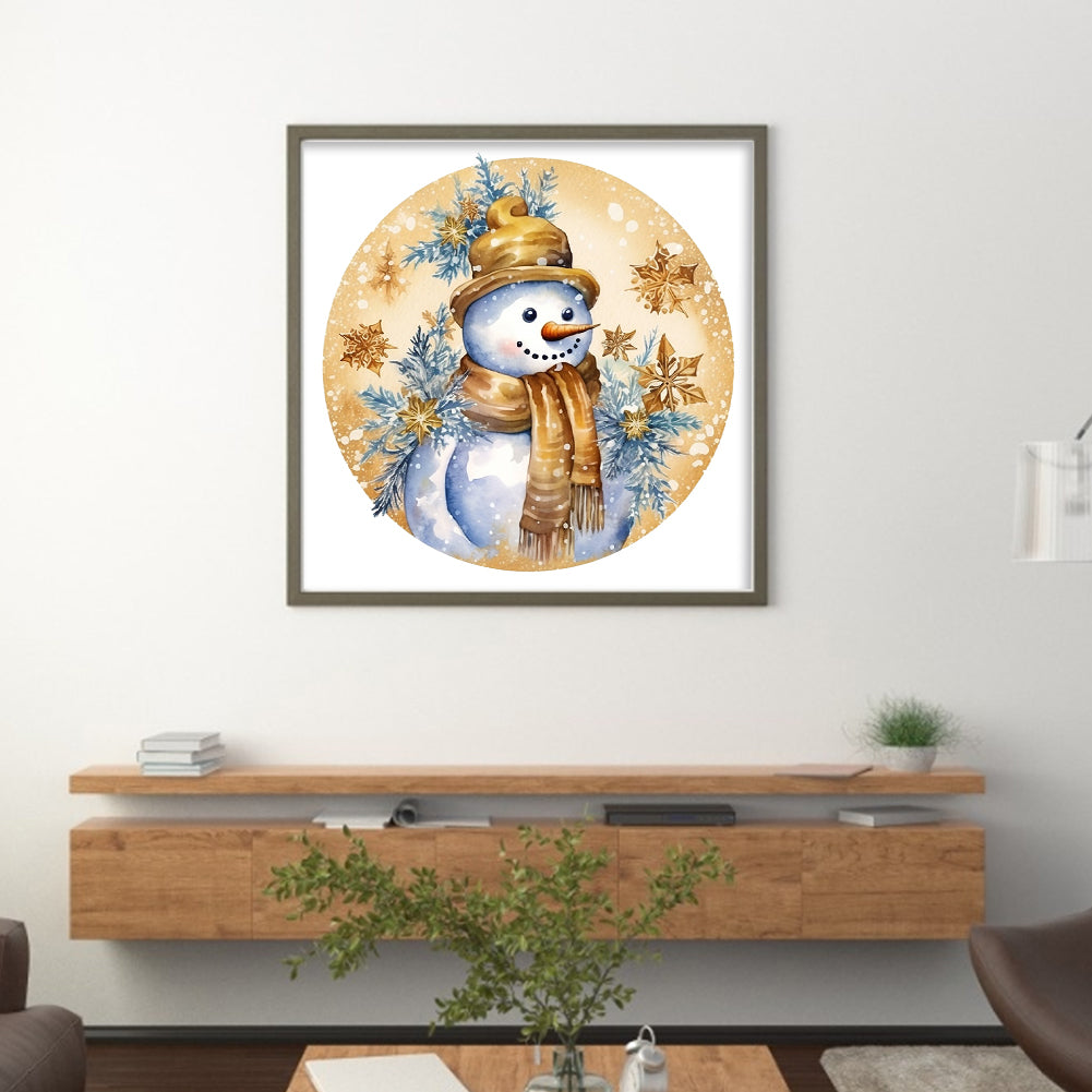 Snowman - 18CT Stamped Cross Stitch 30*30CM