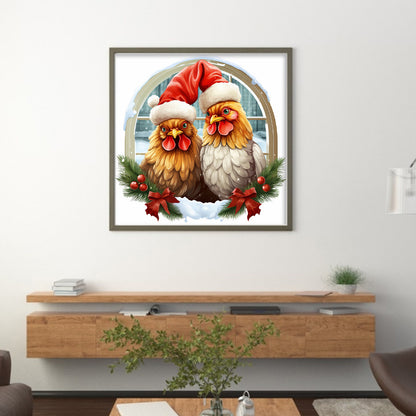 Christmas Chick - 18CT Stamped Cross Stitch 30*30CM