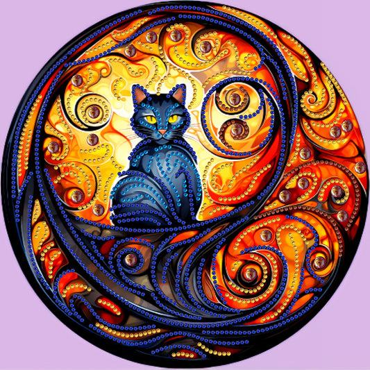 Black Cat - Special Shaped Drill Diamond Painting 30*30CM