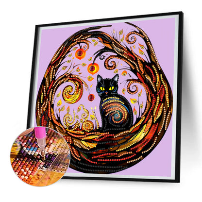 Black Cat - Special Shaped Drill Diamond Painting 30*30CM