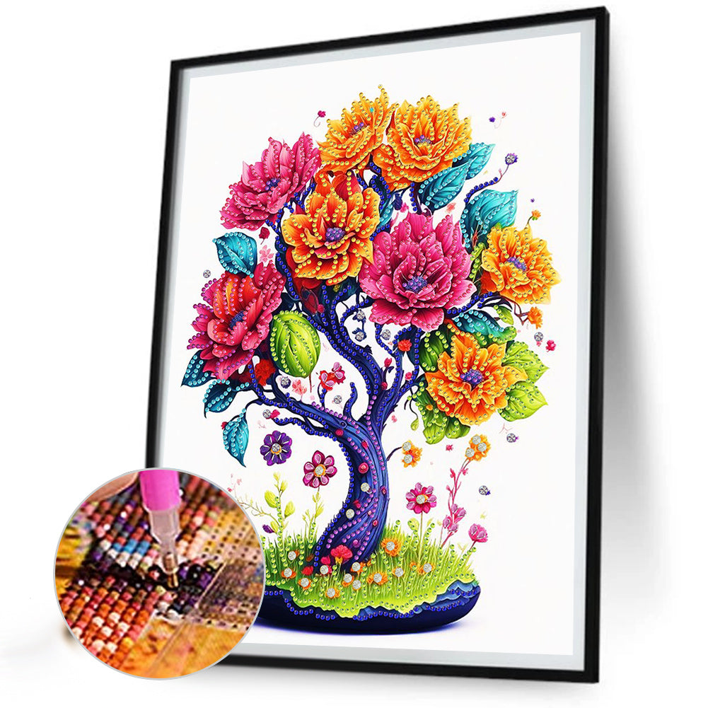 Money Tree - Special Shaped Drill Diamond Painting 30*40CM