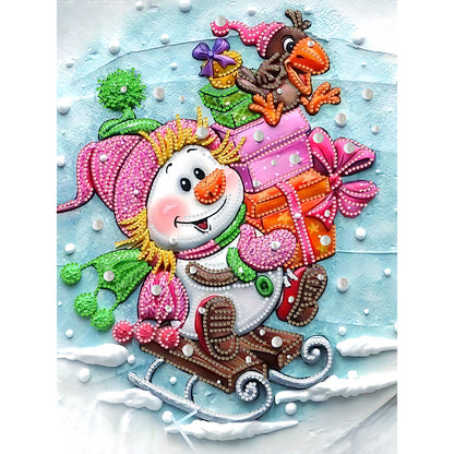 Snowman - Special Shaped Drill Diamond Painting 30*40CM