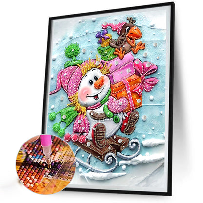 Snowman - Special Shaped Drill Diamond Painting 30*40CM