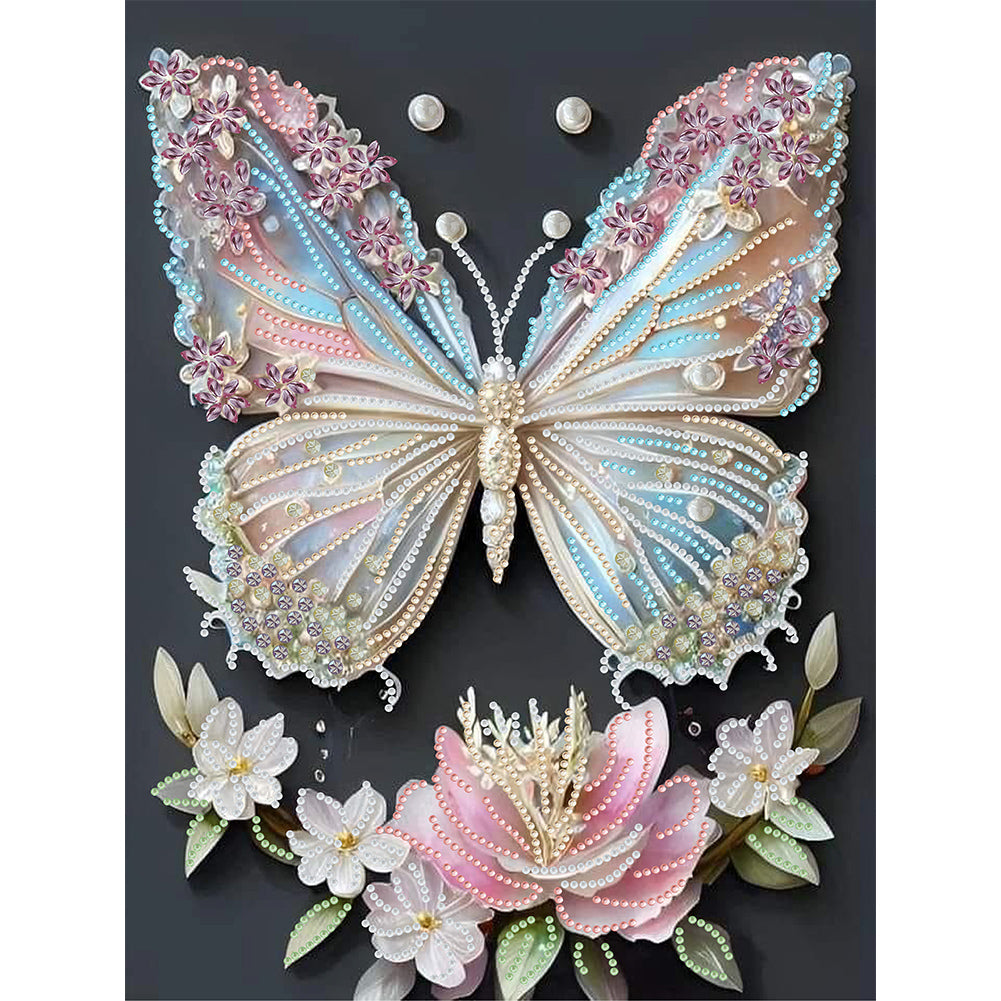 Butterfly - Special Shaped Drill Diamond Painting 30*40CM