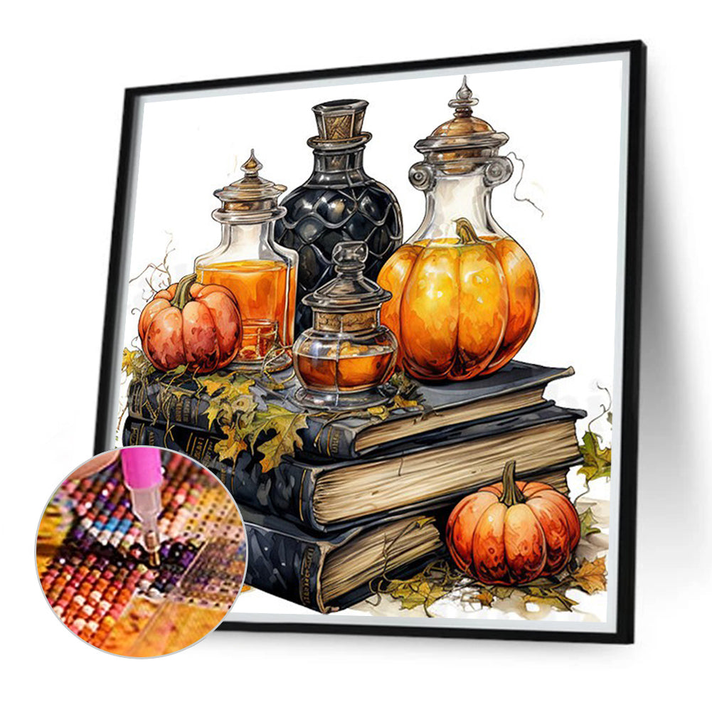 Magic Book House - Full Round Drill Diamond Painting 40*40CM