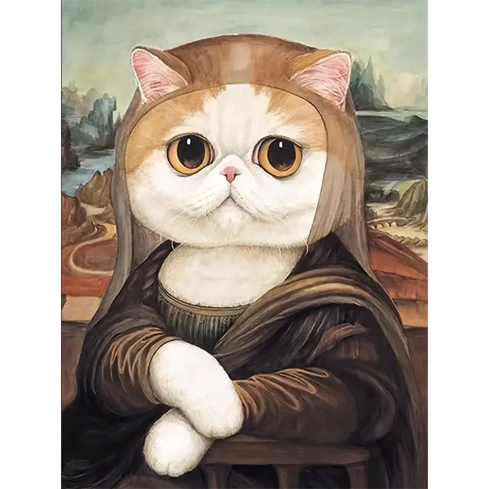 Cat Na Lisa - Full Round Drill Diamond Painting 30*40CM