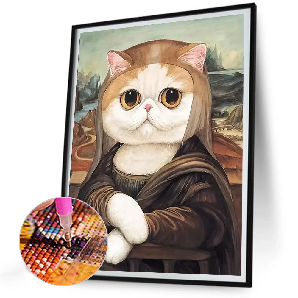 Cat Na Lisa - Full Round Drill Diamond Painting 30*40CM