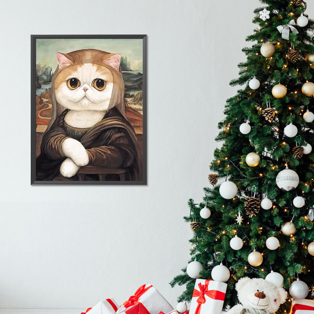 Cat Na Lisa - Full Round Drill Diamond Painting 30*40CM