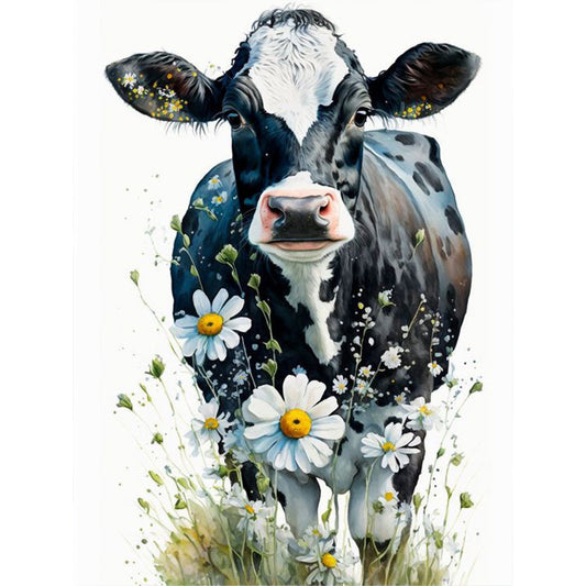 Dairy Cow - Full Round Drill Diamond Painting 30*40CM