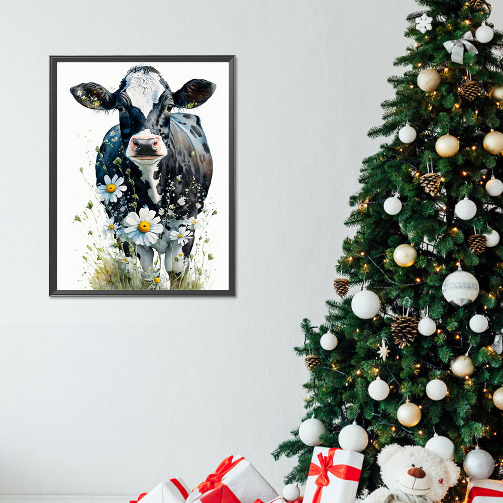 Dairy Cow - Full Round Drill Diamond Painting 30*40CM