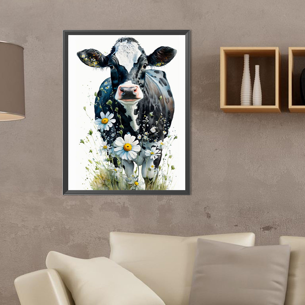 Dairy Cow - Full Round Drill Diamond Painting 30*40CM